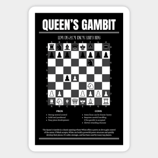 Queens Gambit Chess Opening Magnet